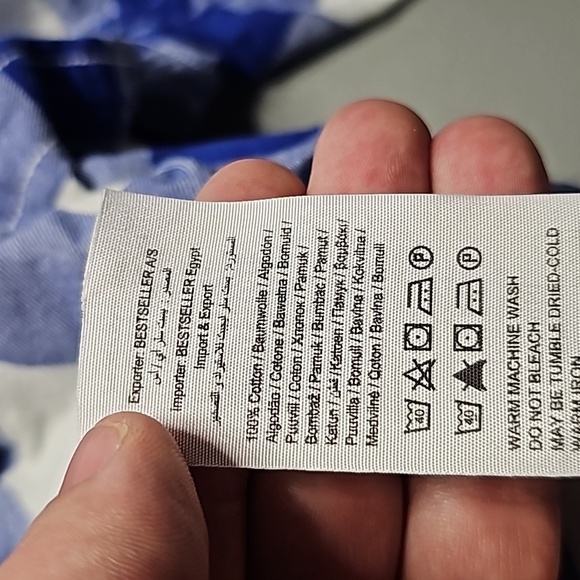 JACK & Jones XXL blue and white plaid button down short sleeve shirt - Picture 7 of 7